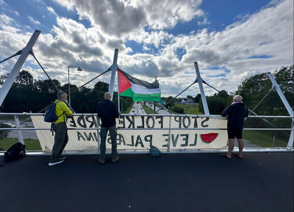 Filistin'e destek veren Danimarkalı aktivistler Oresund Köprüsü'ne 