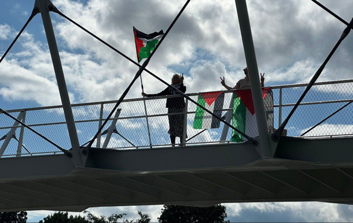 Filistin'e destek veren Danimarkalı aktivistler Oresund Köprüsü'ne 