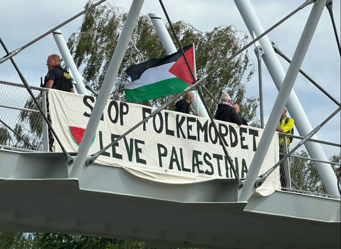 Filistin'e destek veren Danimarkalı aktivistler Oresund Köprüsü'ne 