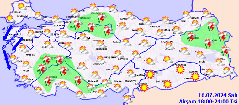Meteoroloji son dakika raporu duyurdu! 17 il sarı kodla alarm, kuvvetle bekleniyor Meteoroloji son dakika raporu duyurdu! 17 il sarı kodla alarm, kuvvetle bekleniyor - 2. Resim