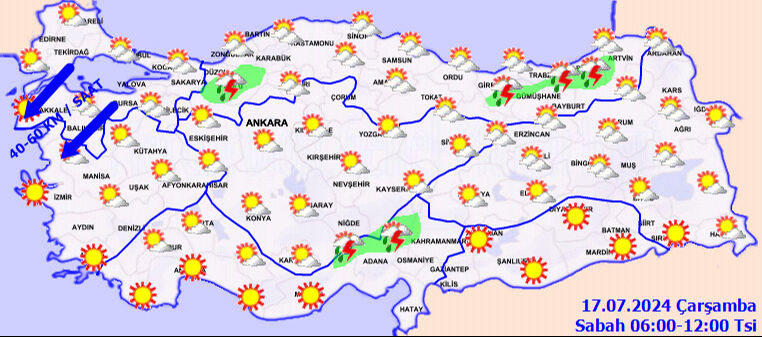 Meteoroloji son dakika raporu duyurdu! 17 il sarı kodla alarm, kuvvetle bekleniyor Meteoroloji son dakika raporu duyurdu! 17 il sarı kodla alarm, kuvvetle bekleniyor - 4. Resim