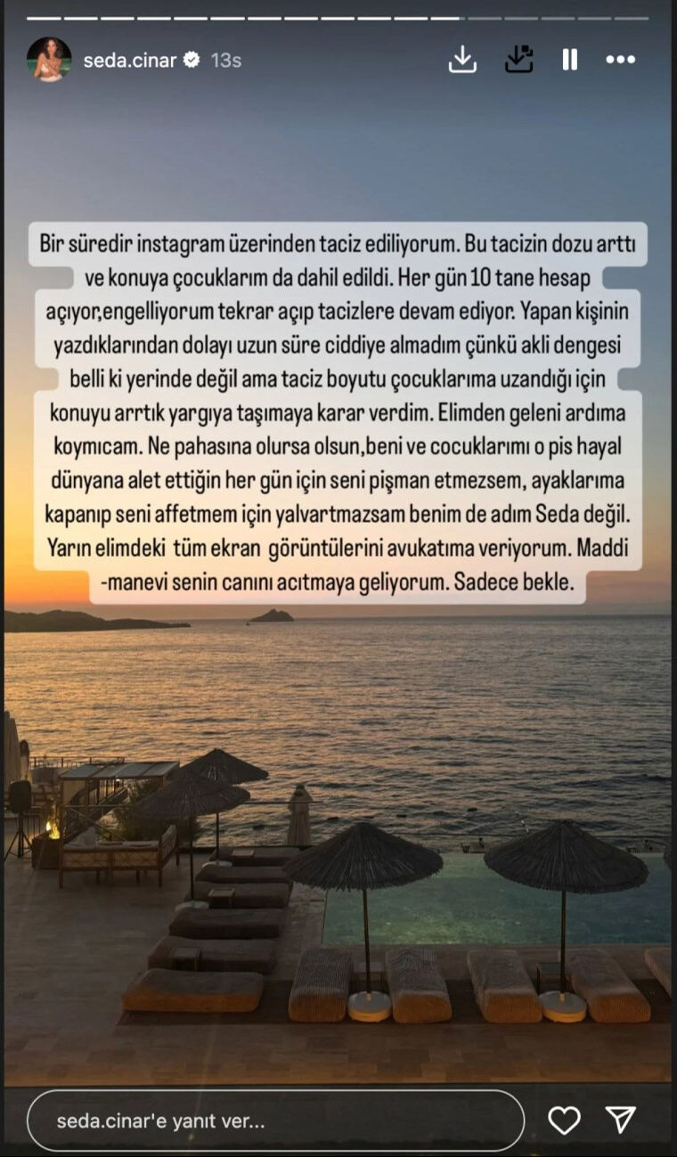 Ümit Erdim'in eski eşi Seda Çınar'dan taciz isyanı! Ümit Erdim'in eski eşi Seda Çınar'dan taciz isyanı! - 1. Resim