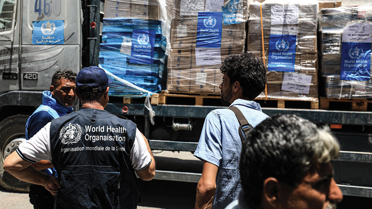 DS&Ouml;'n&uuml;n tıbbi yardımları Gazze'deki el-Ehli Baptist Hastanesi'ne ulaştı - 1. Resim