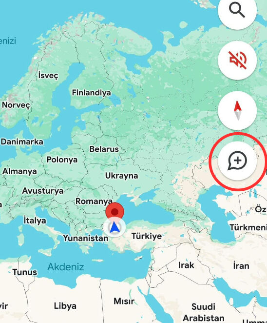 Google Haritalar radar bilgisi artı işaretinden aktif ediliyor Google Haritalar radar bilgisi artı işaretinden aktif ediliyor - 1. Resim