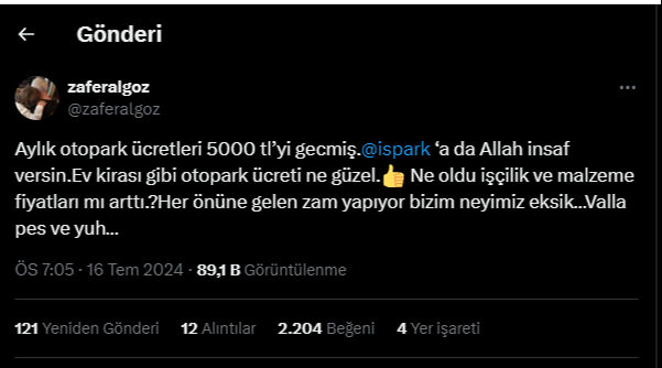 Otopark ücretini duyunca şoke oldu! Zafer Algöz o sözlerle isyan etti - 2. Resim