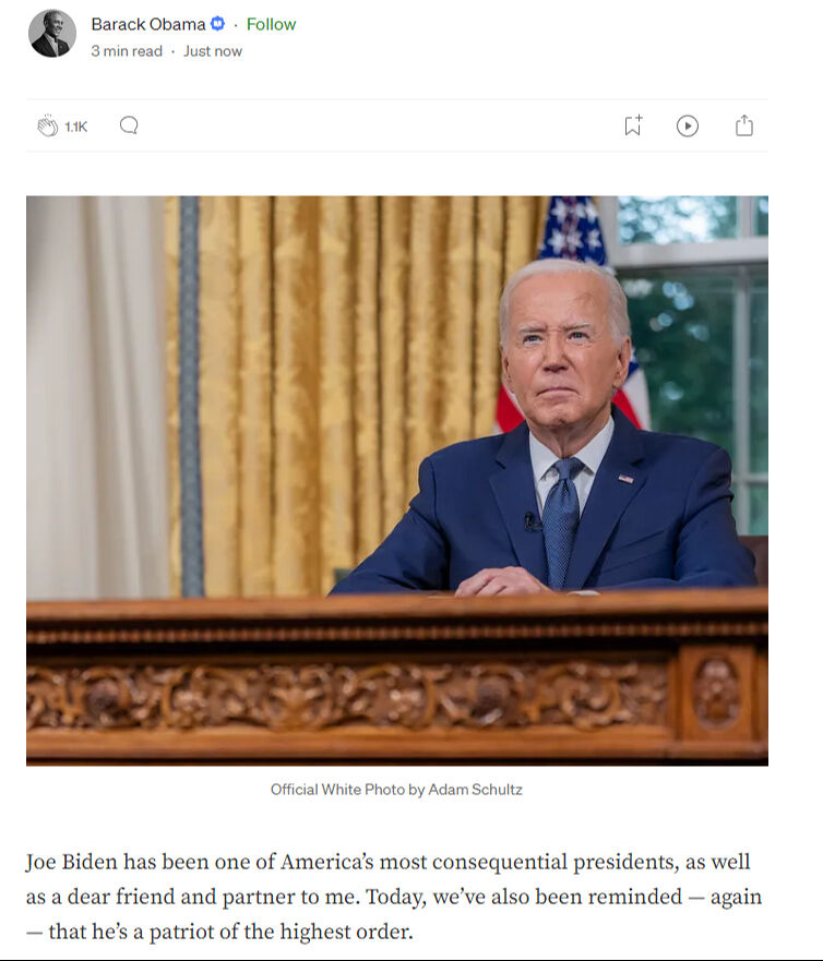 Obama'dan adaylık açıklaması! Kamala Harris’ten hiç söz etmedi Obama'dan Biden'ın adaylıktan çekilmesine yönelik ilk açıklama - 1. Resim