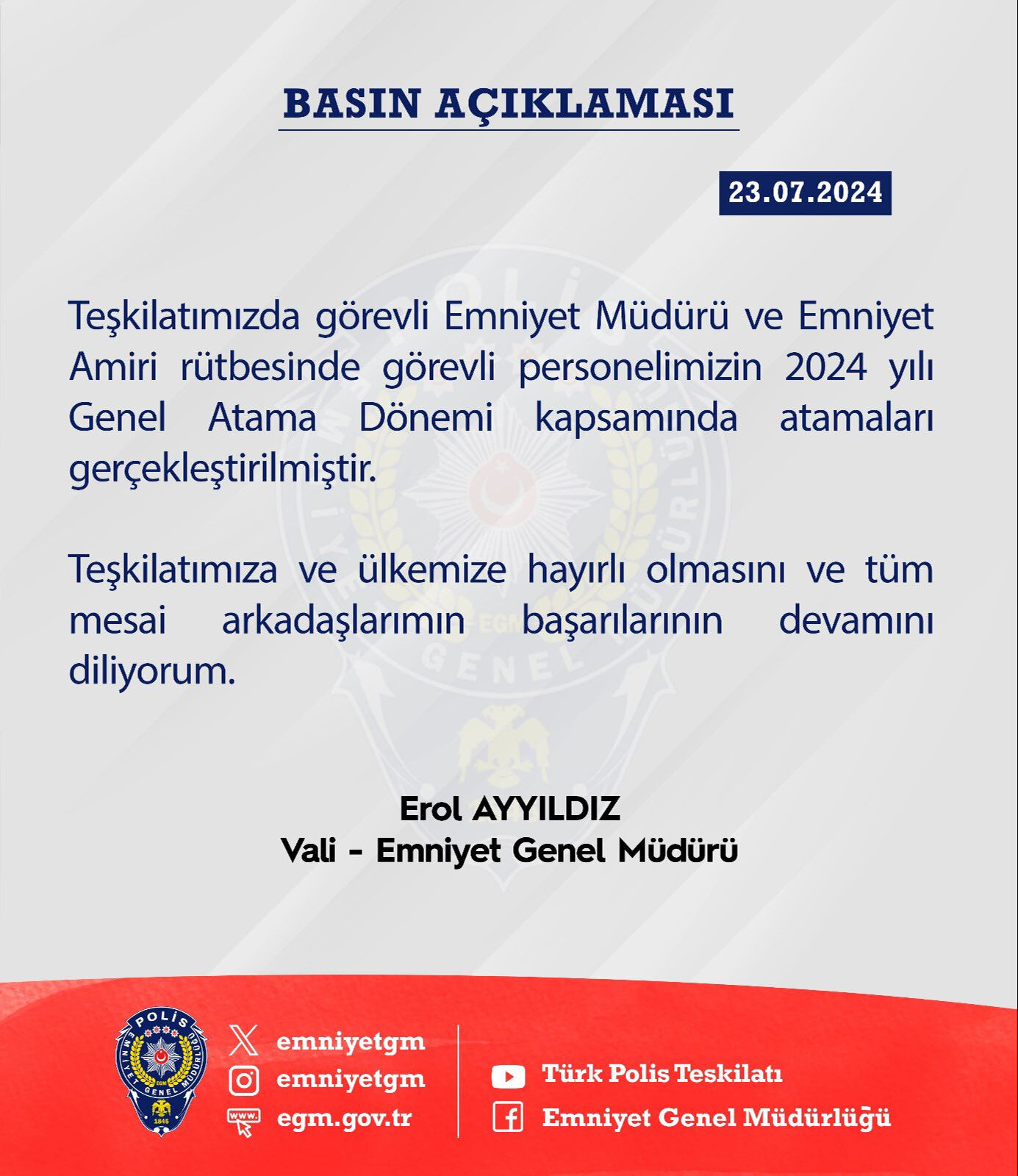 Emniyet'te atama heyecanı! Bakan Yerlikaya duyurdu - 1. Resim