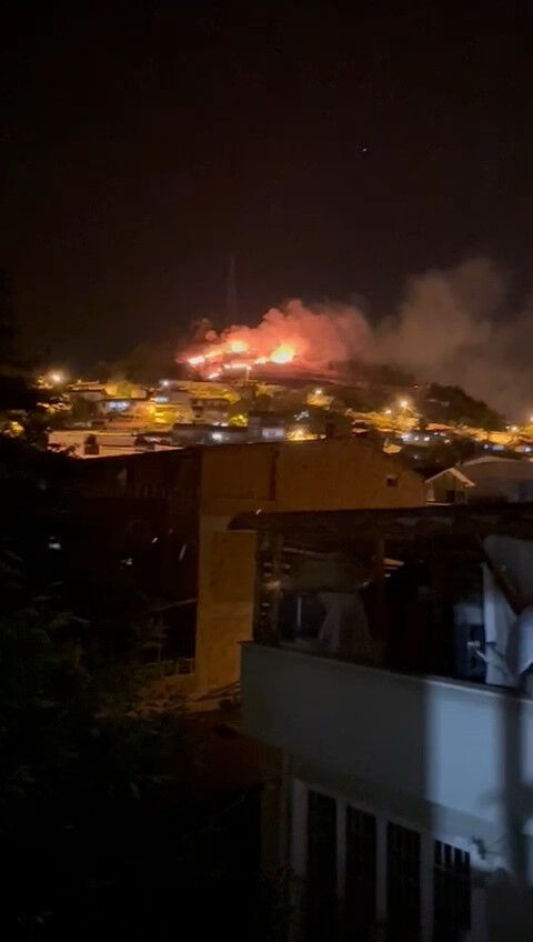 Tokat'ta otluk alana düşen havai fişek yangın çıkardı! Alevler evlere sıçramadan söndürüldü - 3. Resim