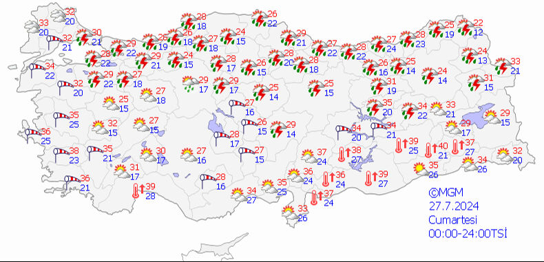 Sıcaklara kısa bir mola! Meteoroloji'den sarı ve turuncu kodlu uyarı - 1. Resim