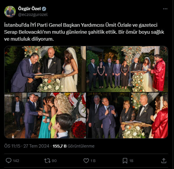 İyi partili Ümit Özlale spiker Serap Belovacıklı ile evlendi İYİ partili Ümit Özlale spiker Serap Belovacıklı ile evlendi - 2. Resim