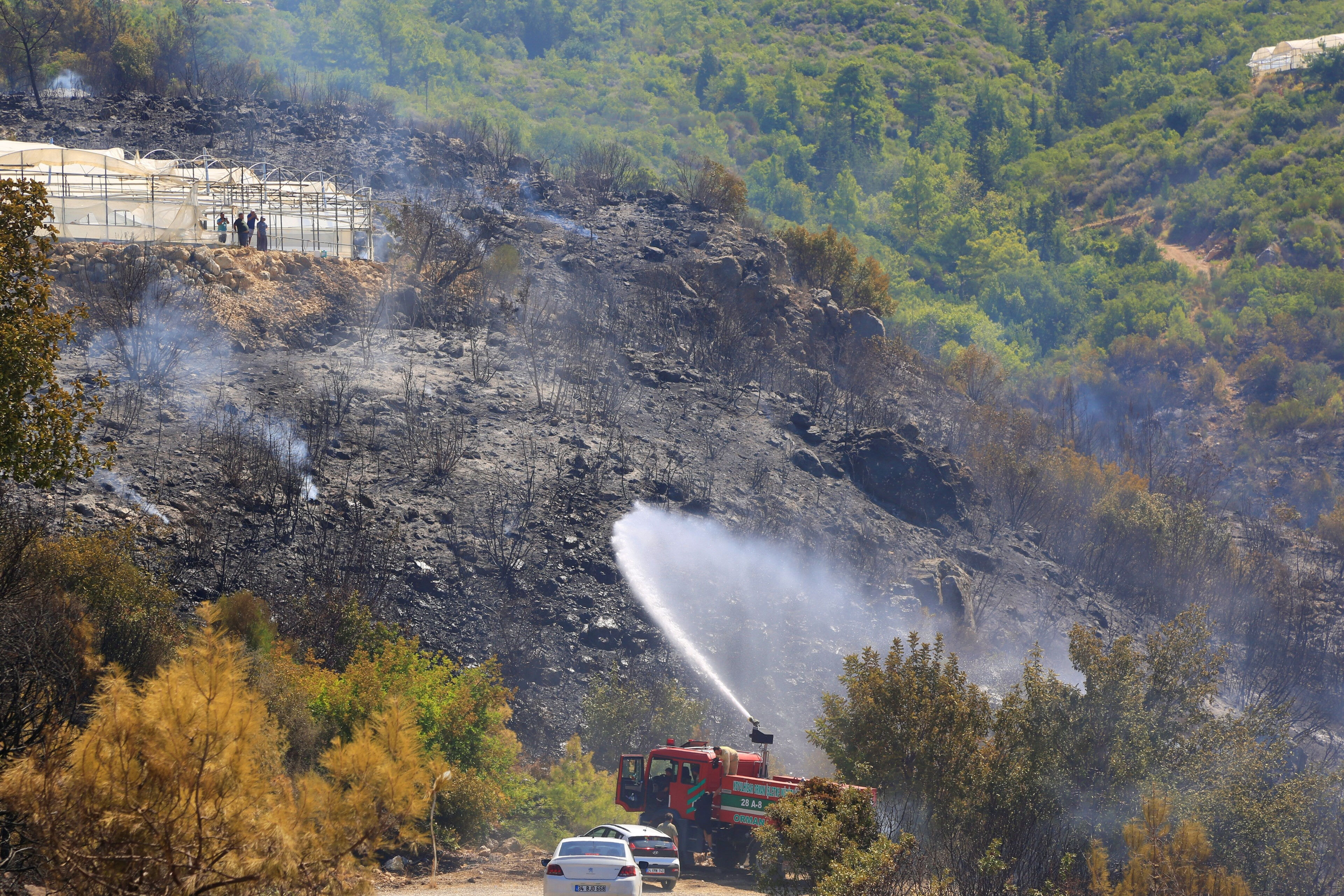 Antalya Serik'te yangının ortasında kalanlar anlattı: Cehennem gibiydi, alevler 3 saatte dibimizdeydi - 1. Resim