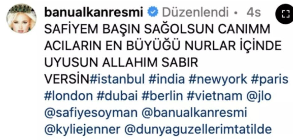 Banu Alkan'ın taziye mesajı tepki çekti! Suçu asistana attı Banu Alkan'ın taziye mesajı tepki çekti! Suçu asistana attı - 3. Resim