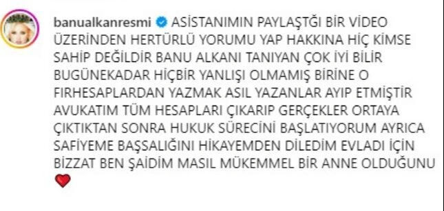 Banu Alkan'ın taziye mesajı tepki çekti! Suçu asistana attı Banu Alkan'ın taziye mesajı tepki çekti! Suçu asistana attı - 4. Resim