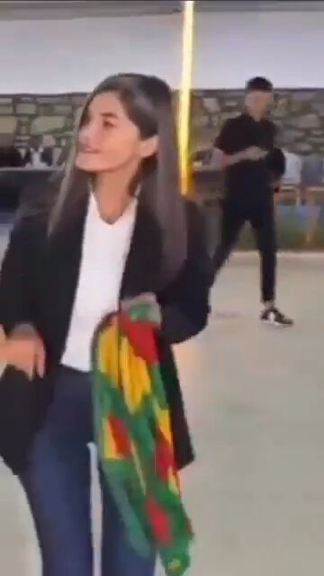 DEM Parti'den Van'da halay provokasyonu! Neslihan Şedal PKK paçavrasıyla halay çekti, polis slogan atanları topladı - 3. Resim