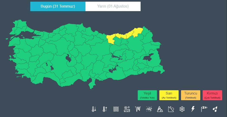 4 kent için sarı kodlu uyarı! Sağanak bu kez kuvvetli geliyor - 1. Resim