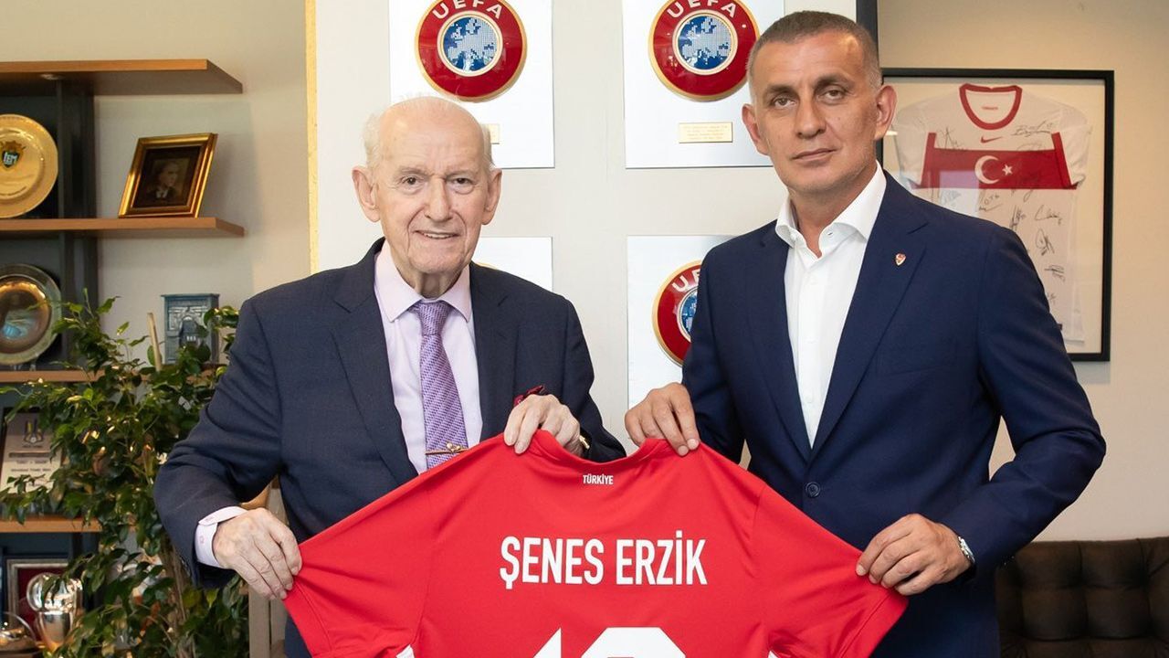 Şenes Erzik&#039;ten TFF Başkanı İbrahim Hacıosmanoğlu&#039;na ziyaret