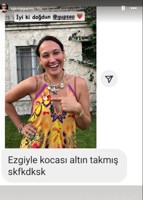 Ezgi Mola, Gupse Özay'a doğum gününde tam altın taktı! Ezgi Mola, Gupse Özay'a doğum gününde tam altın taktı! - 2. Resim
