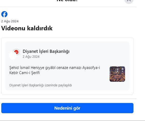 Facebook'tan skandal hamle! Diyanet'in videosunu silip hesabına kısıtlama getirdi - 1. Resim