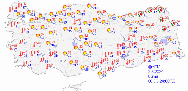 Sıcaklıklar yükseliyor! Meteoroloji'den kritik son dakika uyarıları (2 Ağustos 2024 hava durumu tahminleri) - 1. Resim