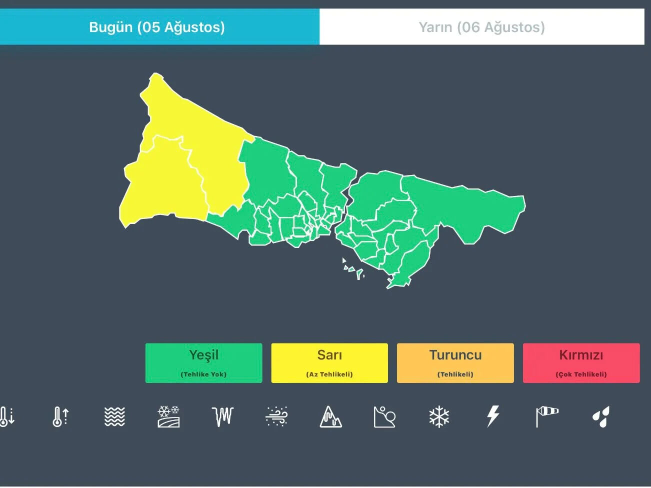İstanbul için sarı kodlu alarm! Valilik ve Meteoroloji uyardı İstanbul için sarı kodlu alarm! Valilik ve Meteoroloji uyardı - 2. Resim