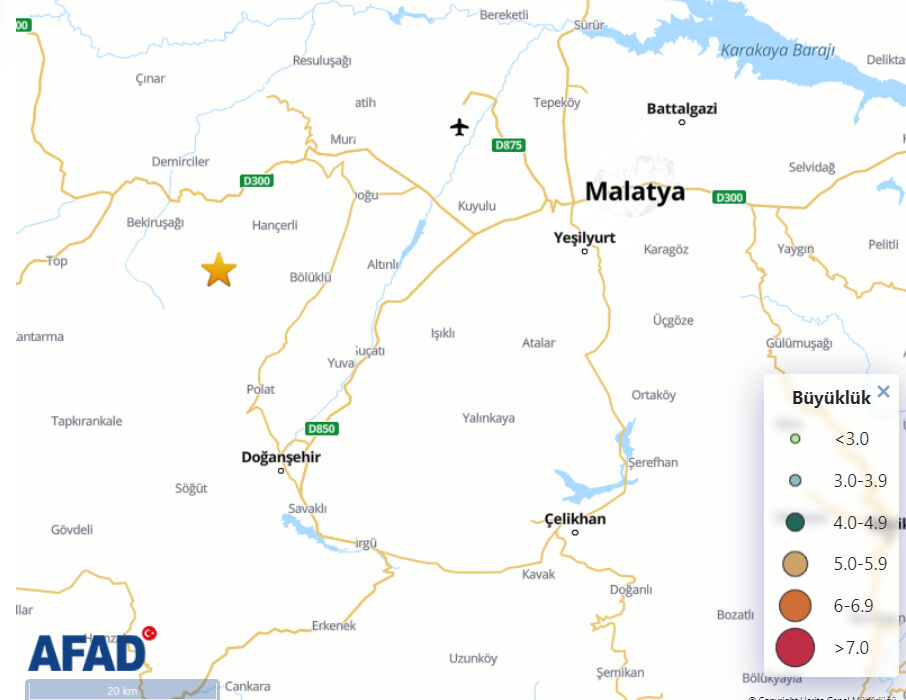 Malatya'da korkutan deprem! AFAD ve Kandilli duyurdu Malatya'da korkutan deprem! AFAD ve Kandilli duyurdu - 1. Resim
