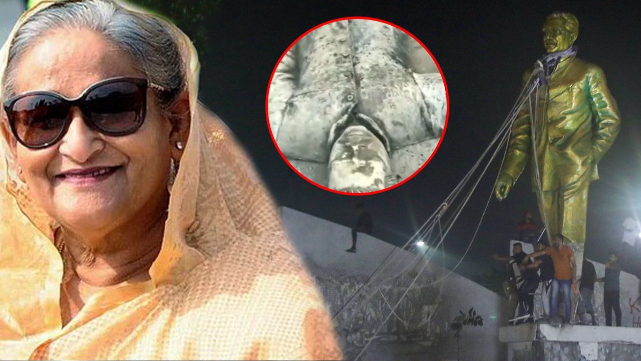 Başbakan kaçtı, geride onlarca can kaybı var! Bangladeş'te halk kurucu  Muciburrahman'ın heykellerini yıkıyor | Türkiye Gazetesi