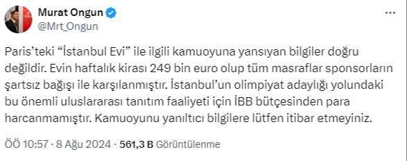 İBB bütçesiyle Paris’te günlüğü 300 bin euroya ev mi tuttular? İmamoğlu'nun danışmanı iddialara cevap verdi - 1. Resim
