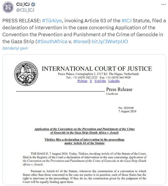 Türkiye soykırım davasına müdahil oluyor! "Netanyahu cezasını çekecek" - 1. Resim