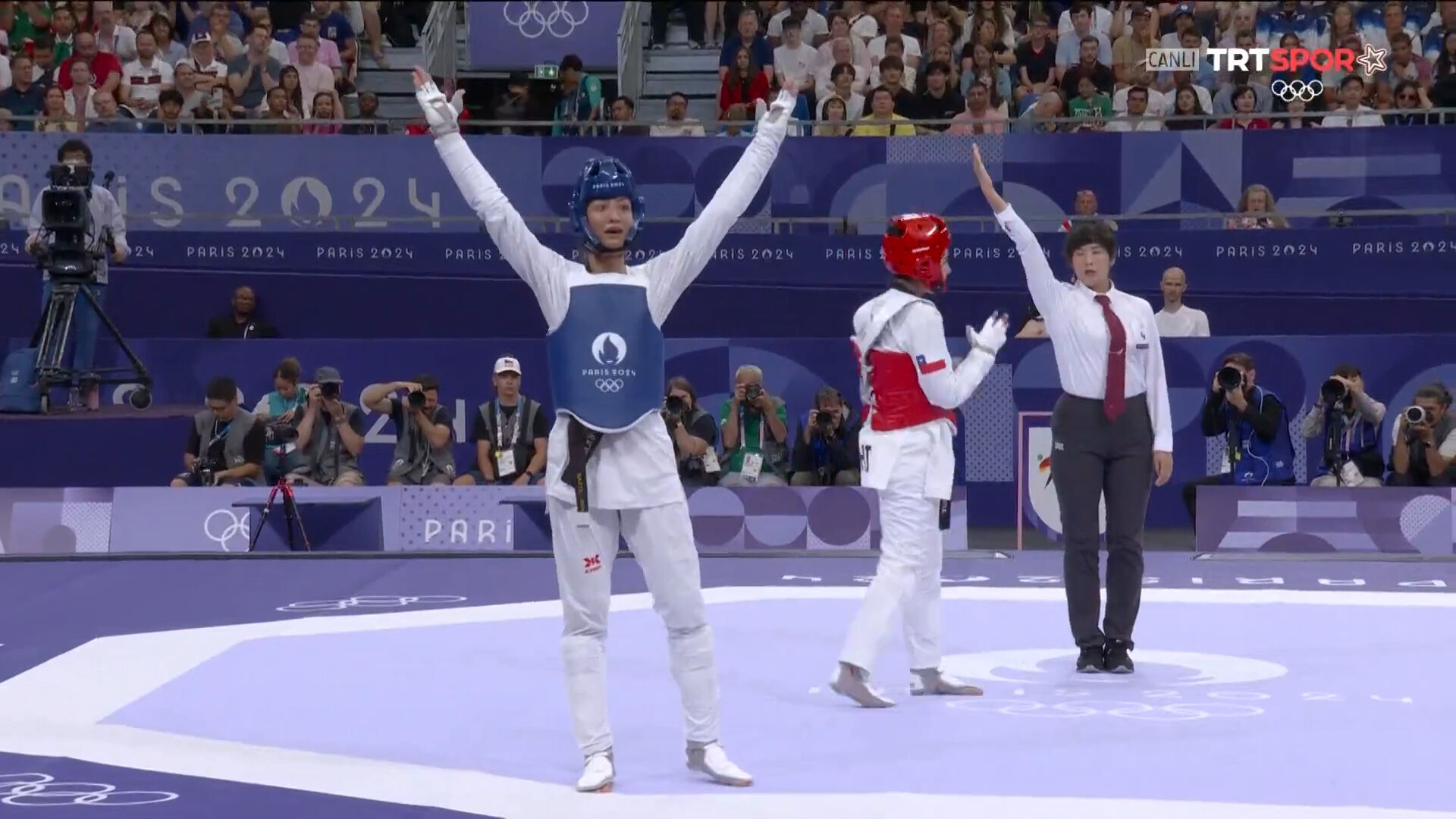 Paris'te zafer serisi devam ediyor! Milli tekvandocumuz Nafia Kuş Aydın, yarı finale yükseldi! - 1. Resim