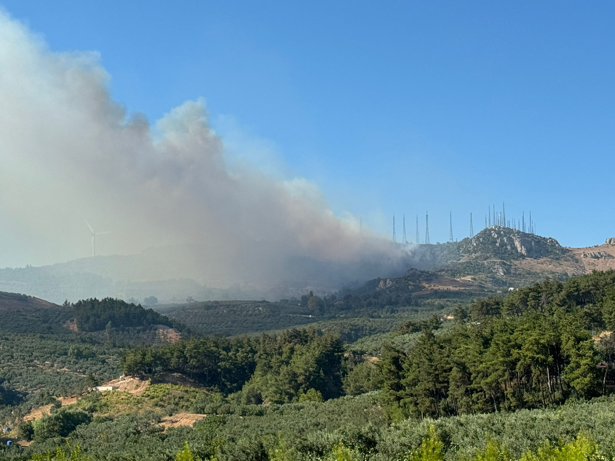 Bursa Osmangazi'de orman yangını! Alevlerle havadan ve karadan mücadele - 2. Resim