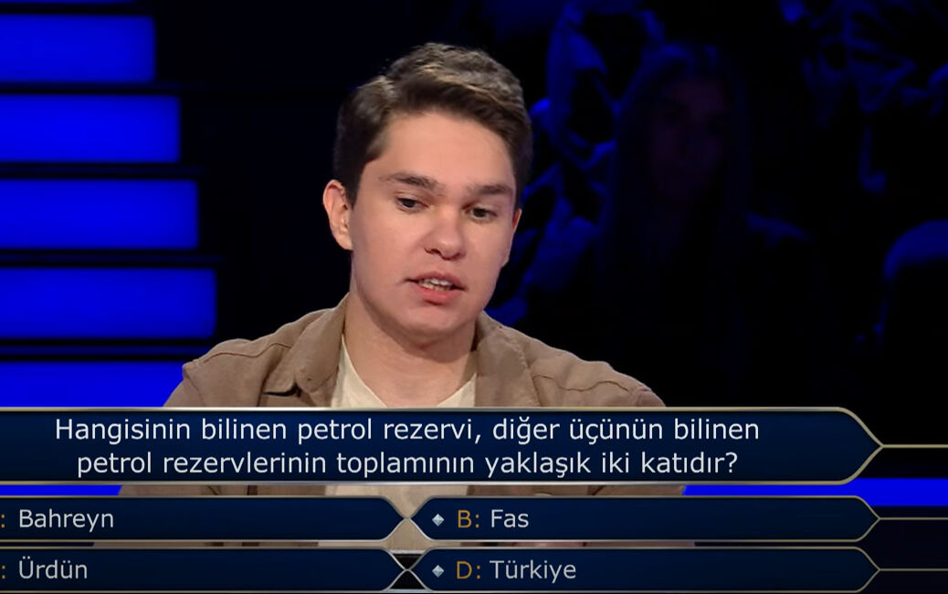 Kim Milyoner Olmak İster'de petrol sorusu geceye damga vurdu Kim Milyoner Olmak İster'de petrol sorusu geceye damga vurdu - 1. Resim