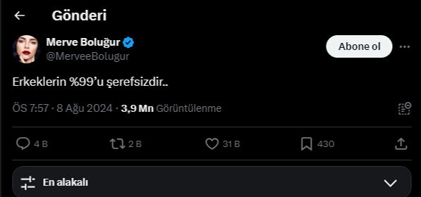 Merve Boluğur’un ‘Şerefsiz’ sözüne erkeklerden dava! Sosyal medyada olay oldu, gerçek ortaya çıktı - 1. Resim