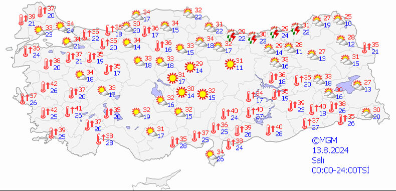 Sıcaklık daha da artacak, termometreler 40 dereceyi aşacak! İl il hava durumu tahminleri Sıcaklık daha da artacak, termometreler 40 dereceyi aşacak! İl il hava durumu tahminleri - 1. Resim