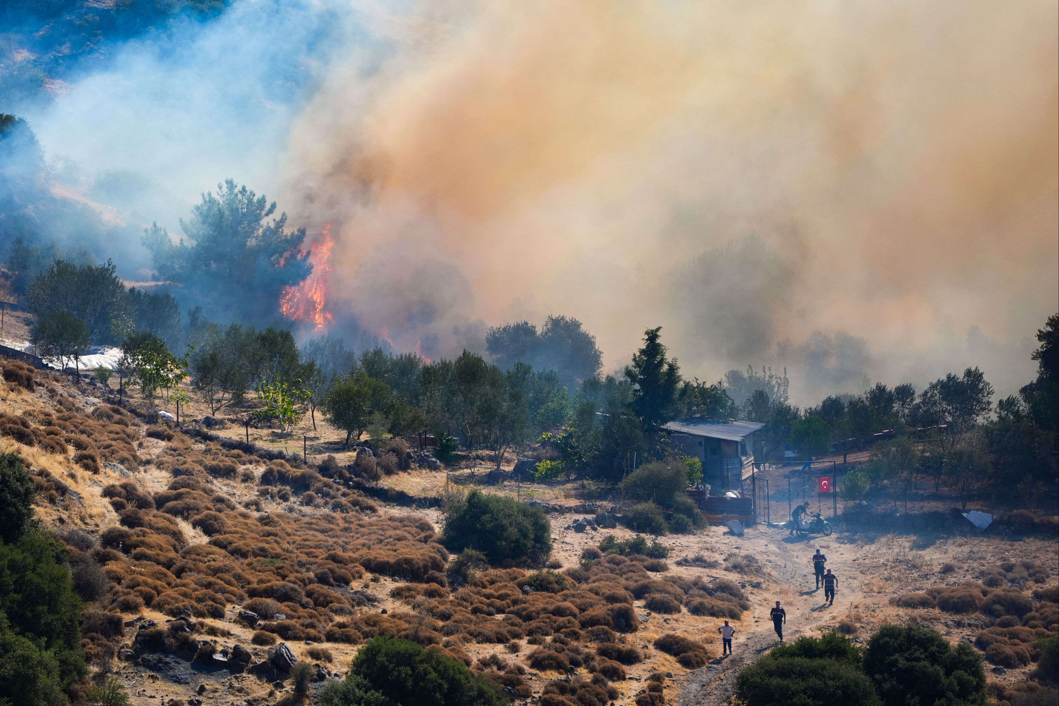 İzmir duman altı! Belediye Başkanı tahliye çağrısı yaptı - 1. Resim