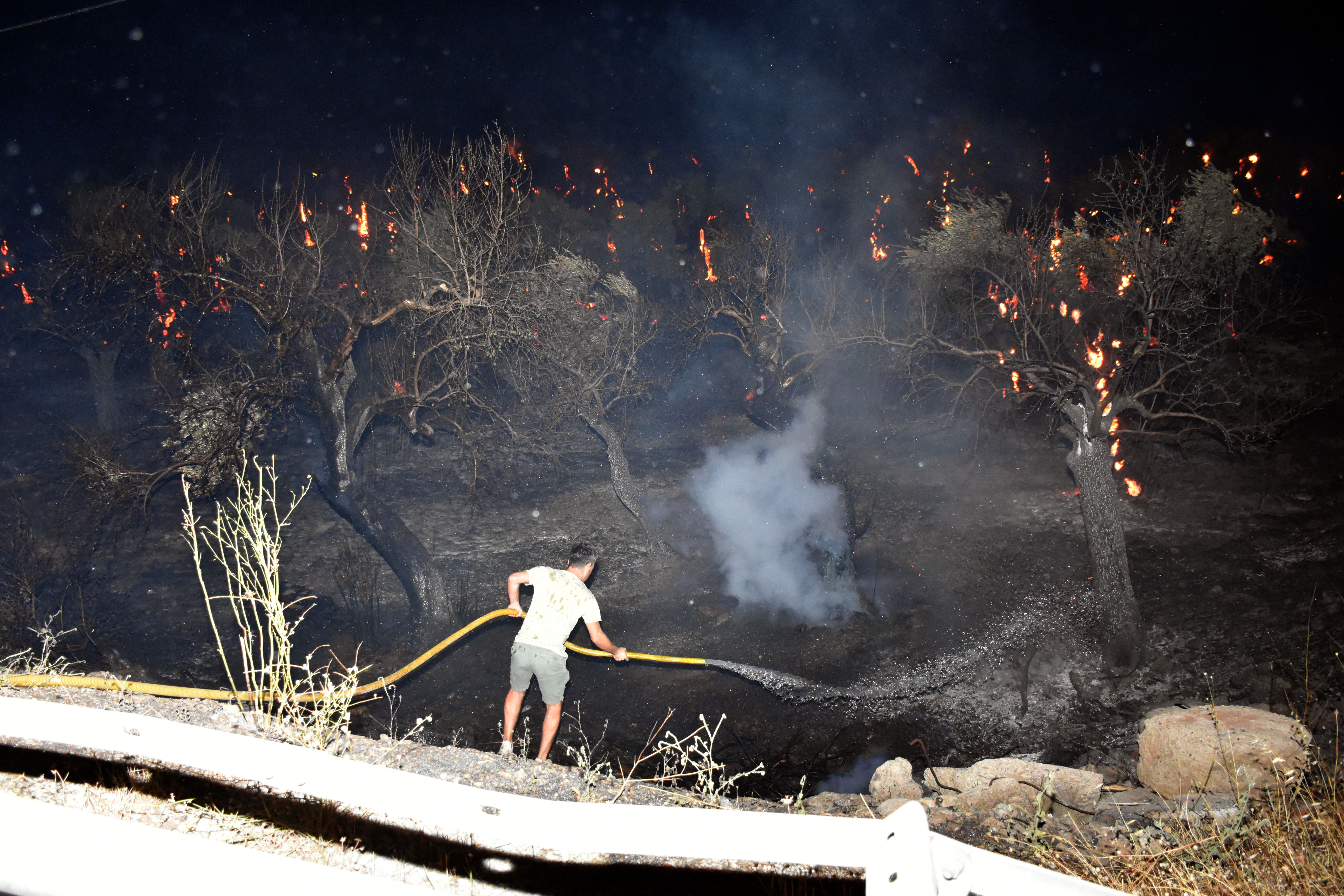 İzmir Kemalpaşa'da yangın! Ekipler olay yerinde - 1. Resim
