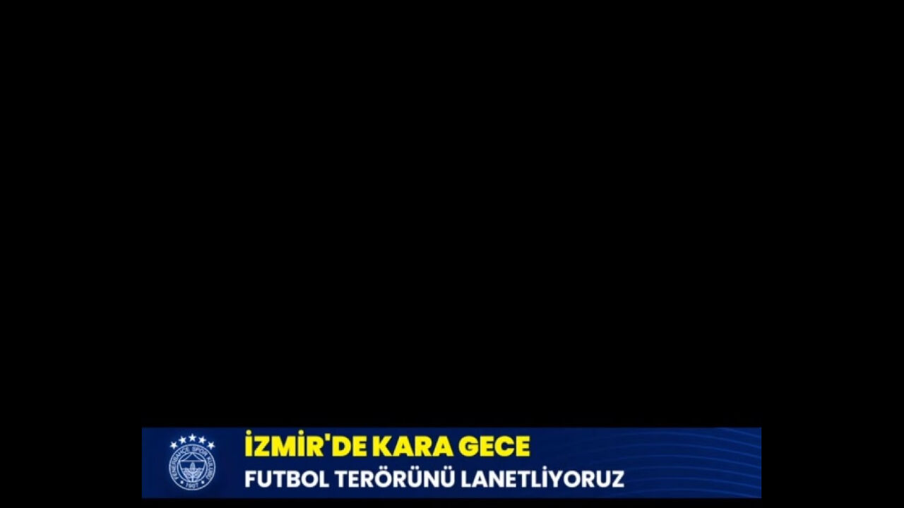 Göztepe'den puan kaybı yaşayan Fenerbahçe'den sert tepki: İzmir'de kara gece! Futbol terörünü lanetliyoruz - 1. Resim