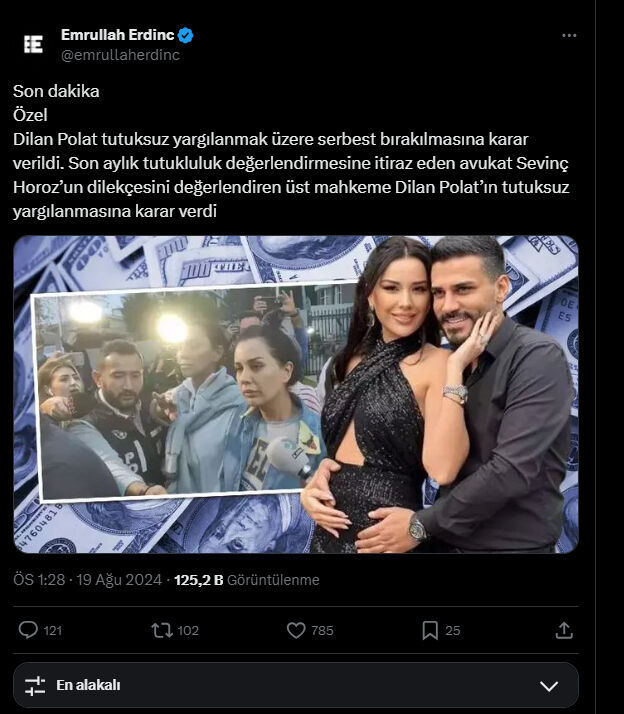 Dilan Polat tahliye oluyor! Hapisten çıktı mı? Serbest bırakıldı mı? - 1. Resim