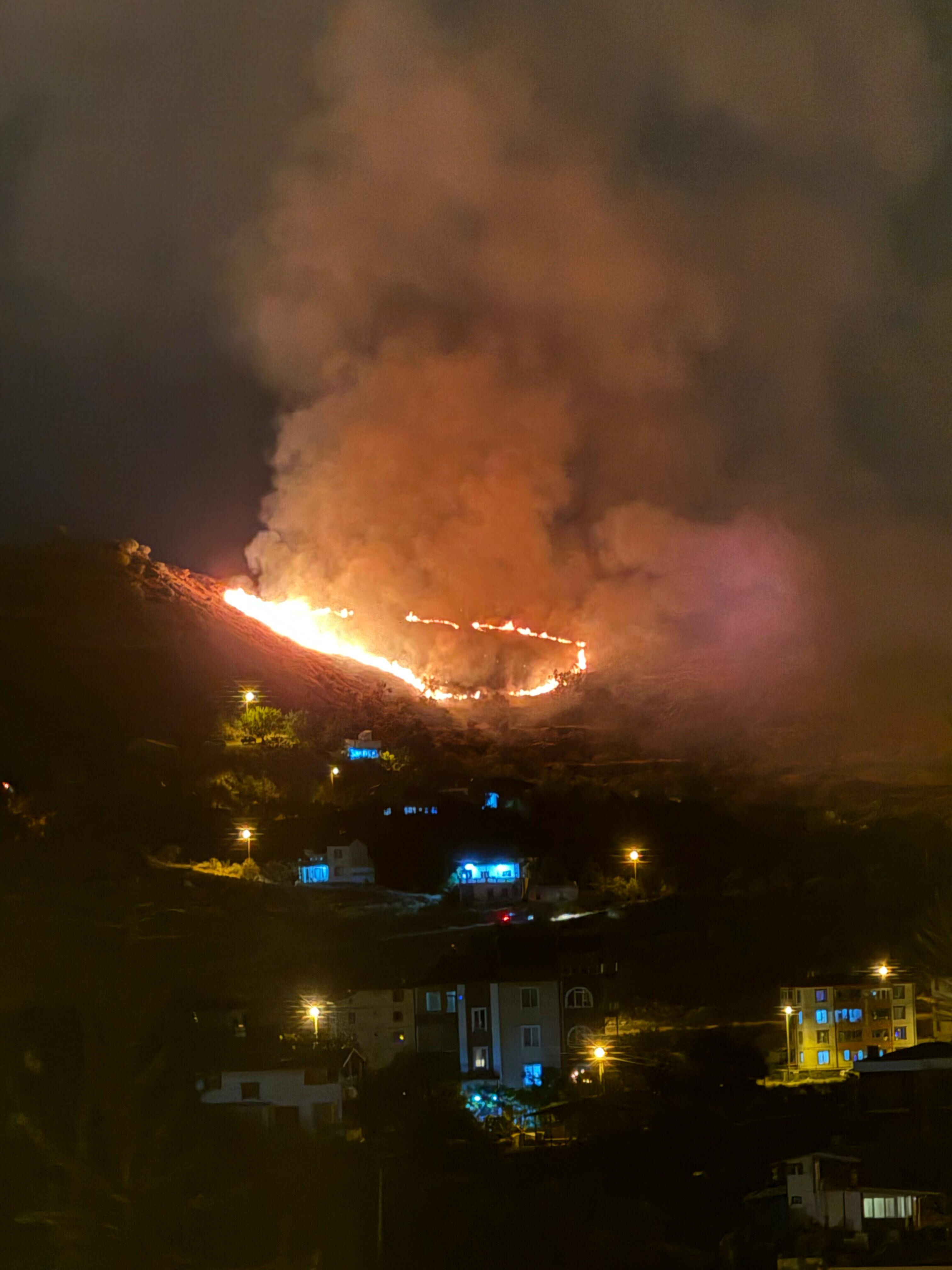 Kayseri'de sıcak saatler! Havai fişek yangın çıkardı, 50 dekar alan kül oldu - 1. Resim