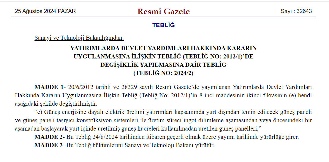 Bakanlıktan yenilebilir enerjide milli hamle! Yerli olmayan güneş panellerine teşvik verilmeyecek - 1. Resim