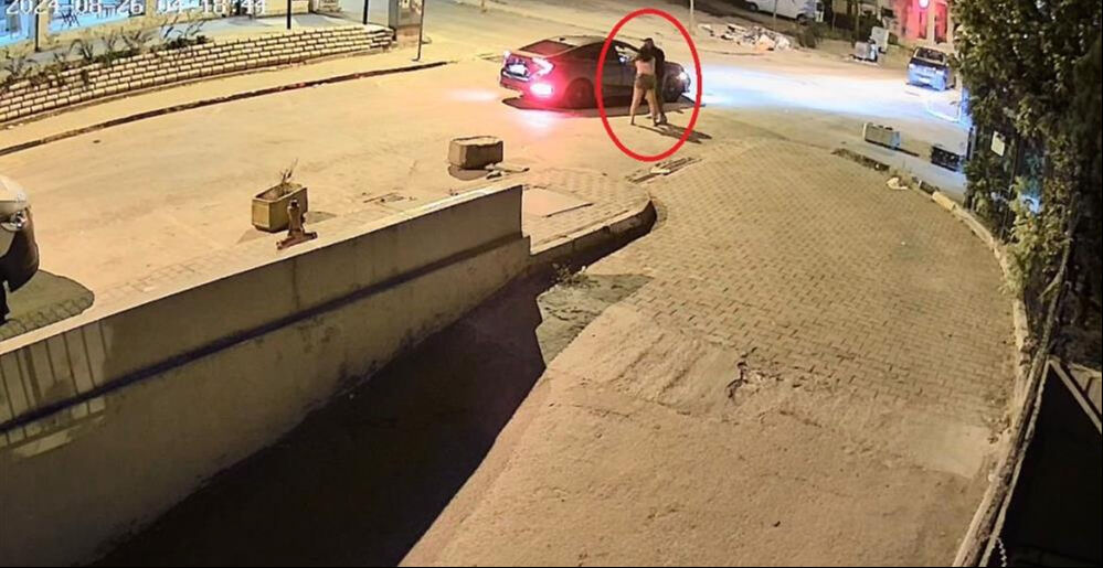 Bursa'da sevgilisini sokak ortasında darbeden kişinin görüntüleri güvenlik kamerasında - 2. Resim