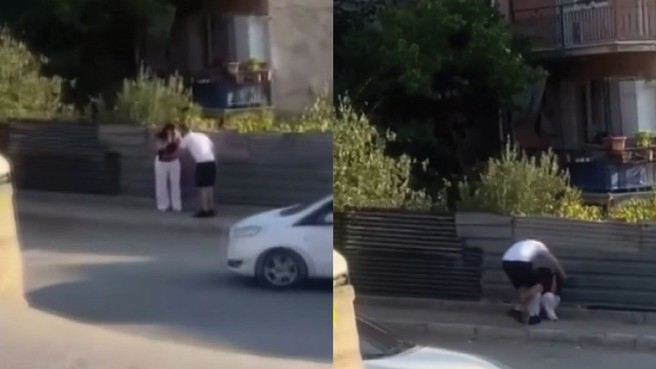 İzmir'de kocası tarafından sokak ortasında dövülen kadının 'Kimse yok mu?' çığlıkları karşılıksız kaldı İzmir'de kocası tarafından sokak ortasında dövülen kadının 'Kimse yok mu?' çığlıkları karşılıksız kaldı - 1. Resim