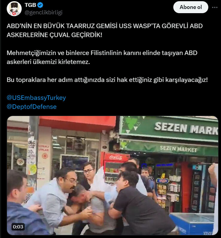İzmir'de ABD askerinin başına çuval geçirildi Valilik duyurdu! İzmir'de ABD askerinin başına çuval geçirildi - 1. Resim