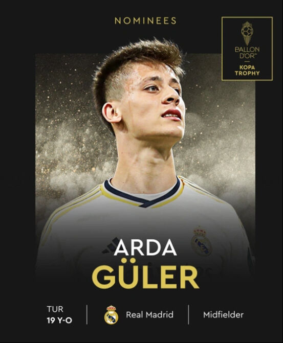 Arda Güler, en iyi genç oyuncu ödülüne aday gösterildi Arda Güler, en iyi genç oyuncu ödülüne aday gösterildi - 1. Resim
