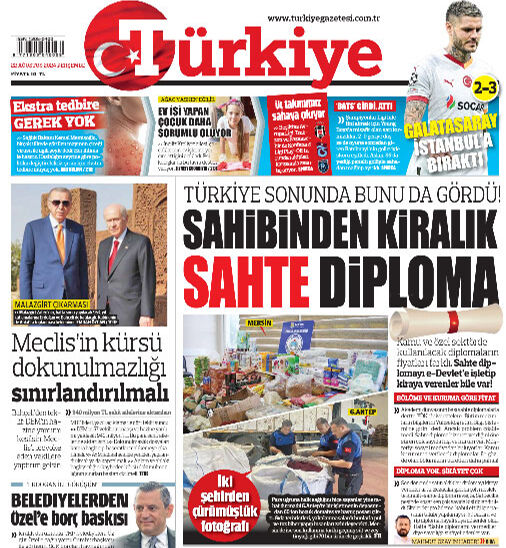 YÖK'ten Türkiye Gazetesi'nin duyurduğu 'sahte diploma' konusu hakkında açıklama - 1. Resim