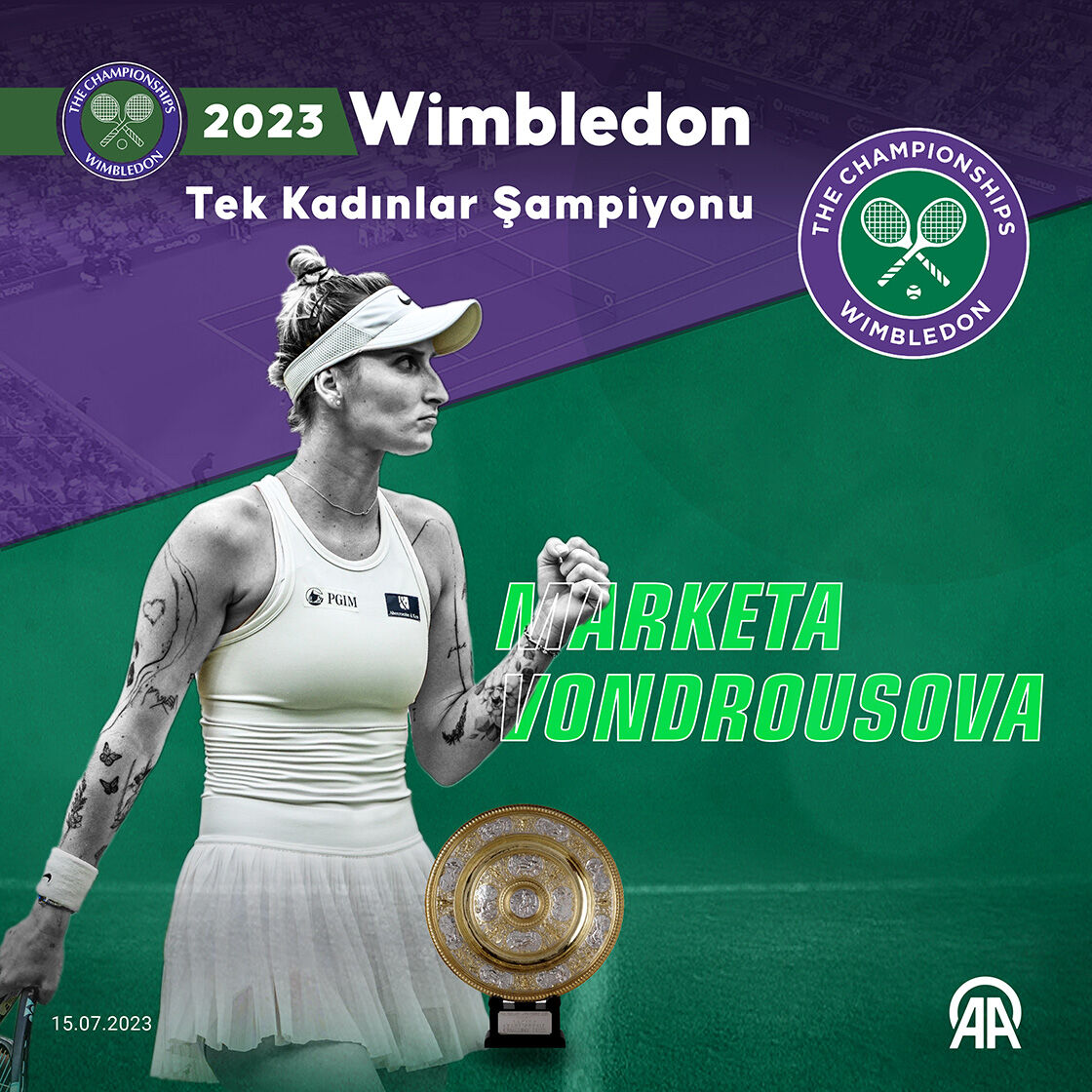 Wimbledon 2023 şampiyonu Marketa Vondrousova! Ons Jabeur büyük yıkım yaşadı Wimbledon 2023 şampiyonu Marketa Vondrousova! Ons Jabeur büyük yıkım yaşadı - 1. Resim