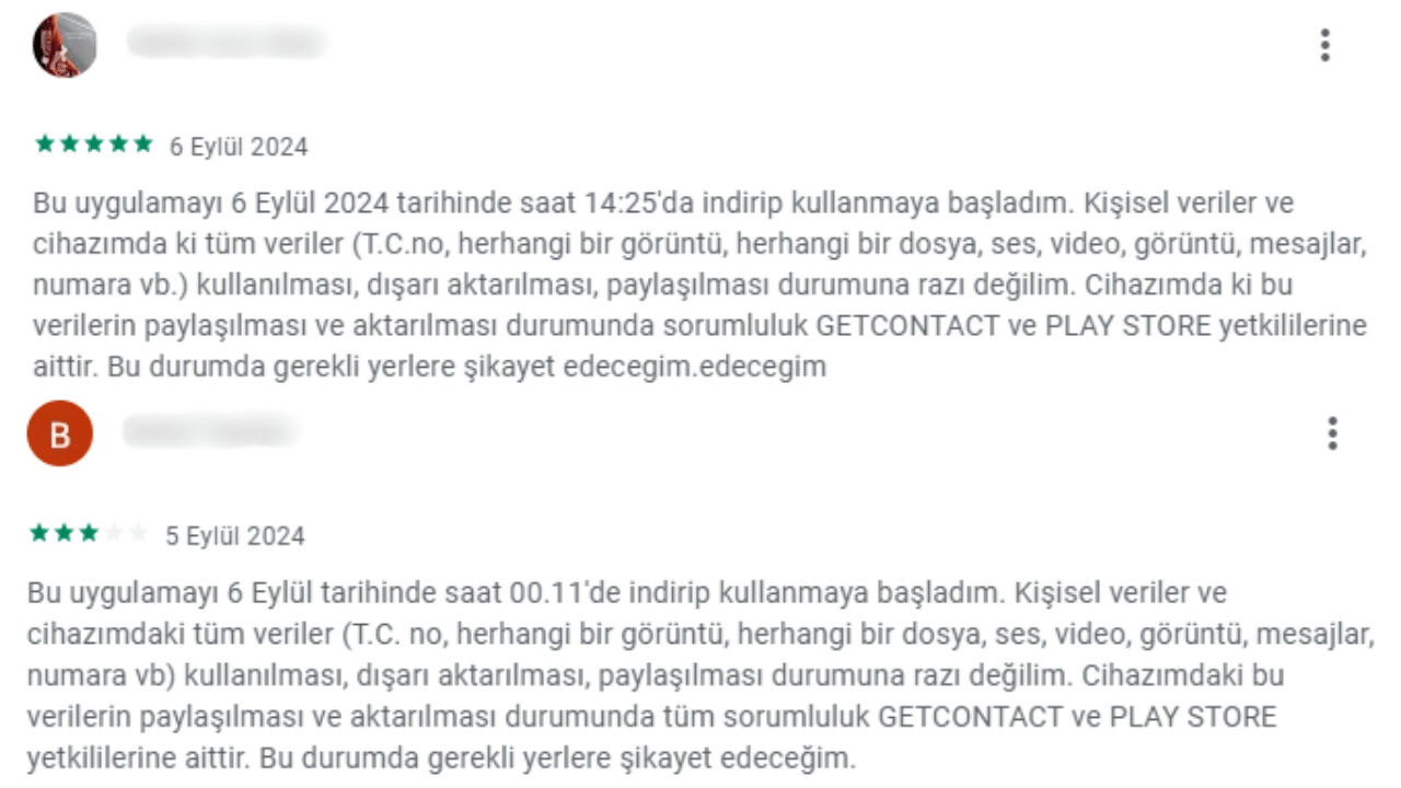 Yüzlerce kişi aynı yorumu yazıyor! Getcontact uygulaması tehlike saçıyor - 2. Resim