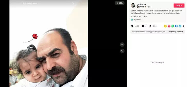Narin Güran'ın ağabeyinden dikkat çeken TikTok paylaşımı! Ailesi için yazdıkları dikkat çekti - 2. Resim