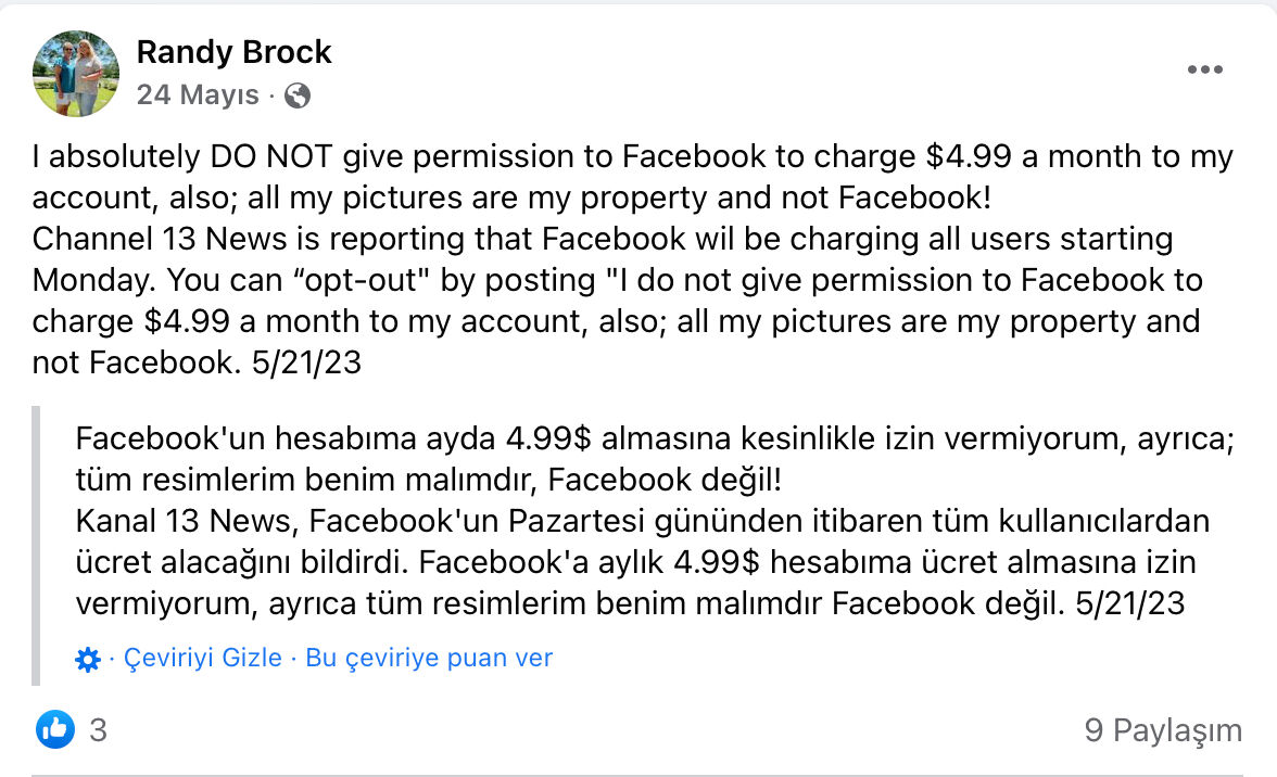Facebook’un ücretli olacağı iddiası gerçeği yansıtmıyor - 3. Resim