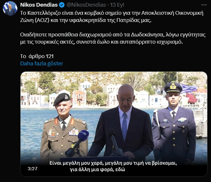 Hükümet Yunan Bakan Dendias'ı açık açık uyardı: Sözleri Ege Denizi'nde boğulmadan bize ulaşamaz - 4. Resim