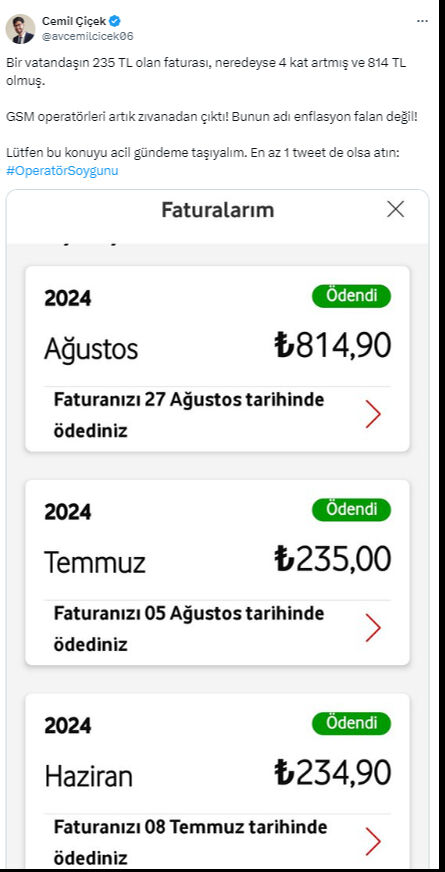 Cep telefonu faturalarında fahiş artış! GSM operatörlerine tepki yağıyor: Bunun adı soygun! - 1. Resim